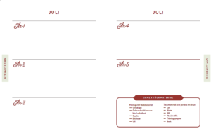 Ett uppslag ur nya odlingskalendern.