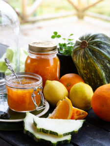 Marmeladburkar med squash och citrusfrukter