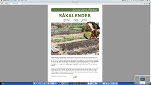 Förstasidan av såkalender för april, maj och juni