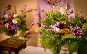 Blomsterarrangemang på Berghem