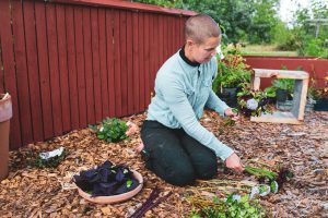 Bukettbindning i spiralform
