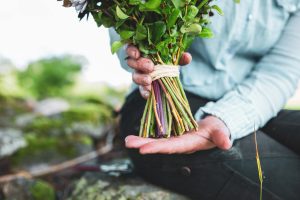 Spiralbindning av bukett