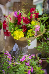 En bukett med tagetes