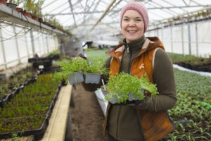 Sara med korianderskott